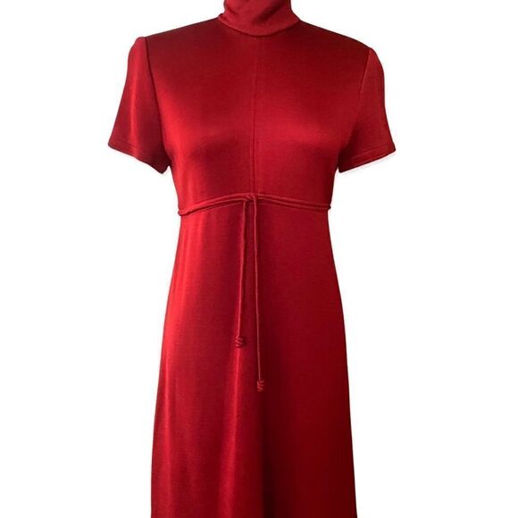 Chado Ralph Rucci red knit midi dress size 6 - Picture 6 of 7